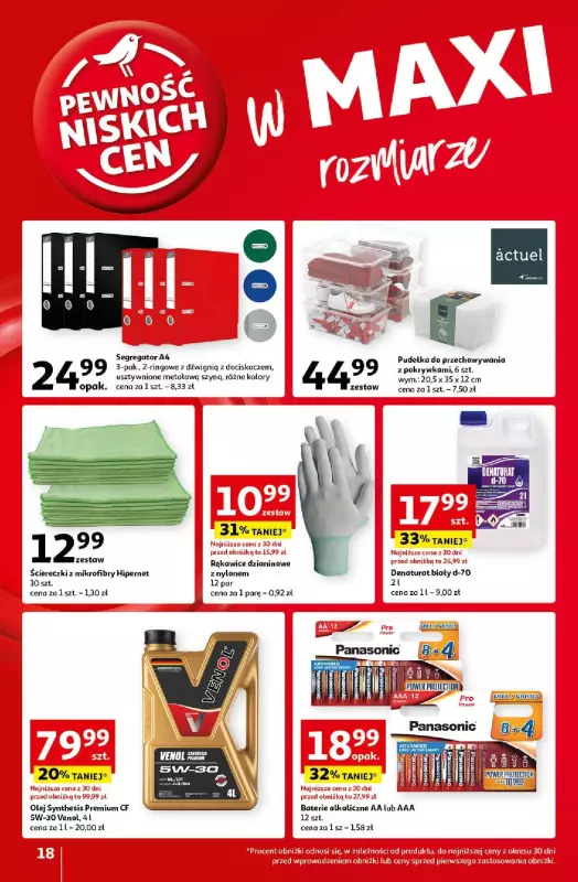 Auchan - gazetka promocyjna Pewność Niskich Cen Hipermarket  do środy 18.09 - strona 18