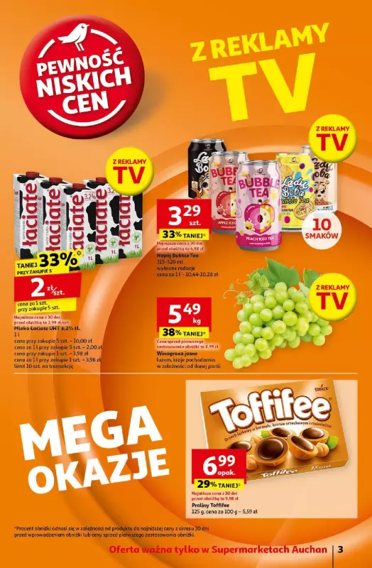 Auchan - gazetka promocyjna Pewność Niskich Cen Supermarket  do środy 25.09 - strona 3