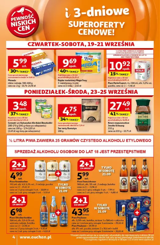 Auchan - gazetka promocyjna Pewność Niskich Cen Moje Auchan  do środy 25.09 - strona 6