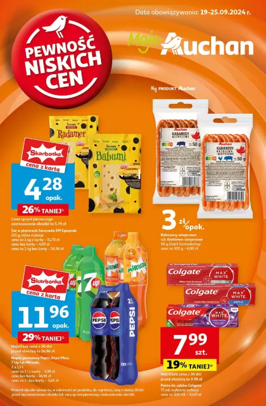 Auchan - gazetka promocyjna Pewność Niskich Cen Moje Auchan  do środy 25.09