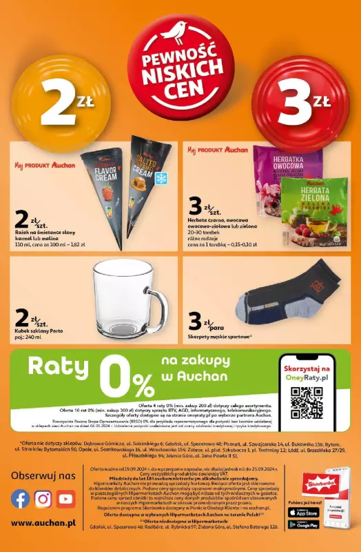 Auchan - gazetka promocyjna Gazetka Pewność Niskich Cen Hipermarket Auchan  do środy 25.09 - strona 64