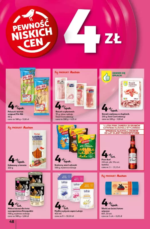 Auchan - gazetka promocyjna Gazetka Pewność Niskich Cen Hipermarket Auchan  do środy 25.09 - strona 56