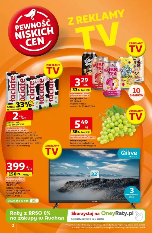 Auchan - gazetka promocyjna Gazetka Pewność Niskich Cen Hipermarket Auchan  do środy 25.09 - strona 2