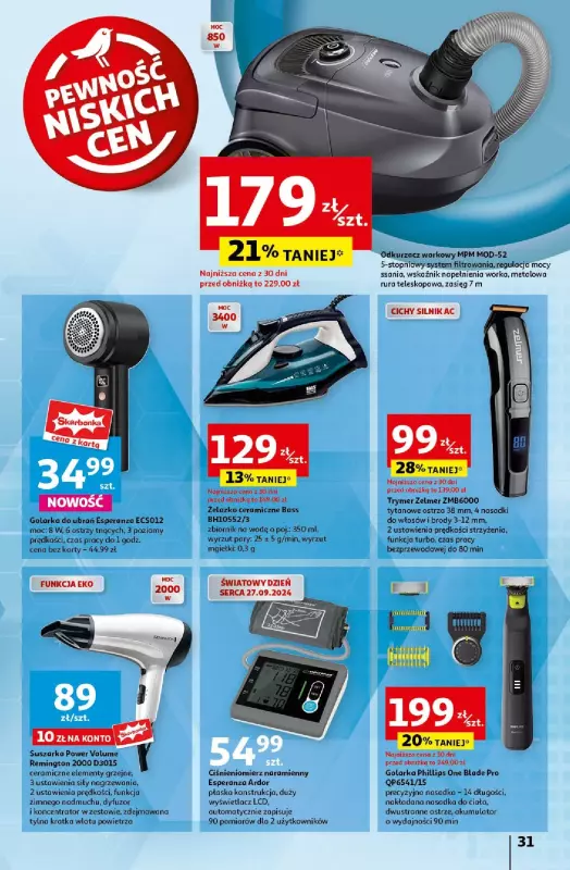 Auchan - gazetka promocyjna Gazetka Pewność Niskich Cen Hipermarket Auchan  do środy 25.09 - strona 39