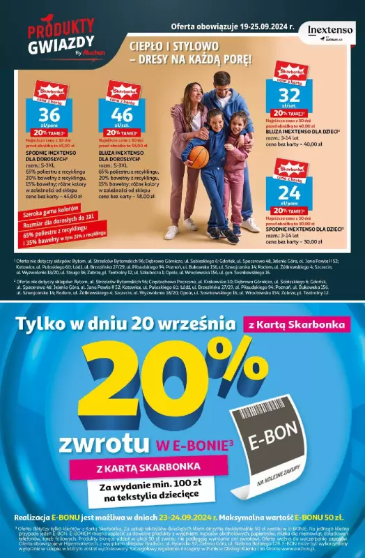 Auchan - gazetka promocyjna Gazetka Pewność Niskich Cen Hipermarket Auchan  do środy 25.09 - strona 4