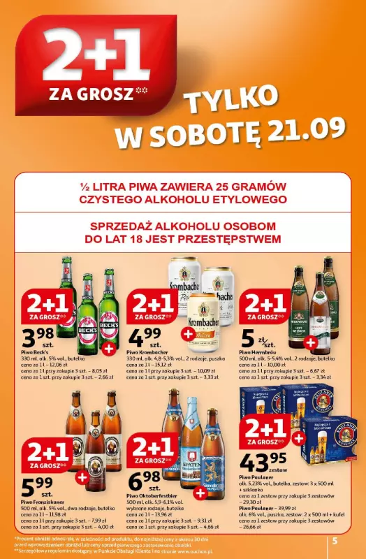 Auchan - gazetka promocyjna Gazetka Pewność Niskich Cen Hipermarket Auchan  do środy 25.09 - strona 5