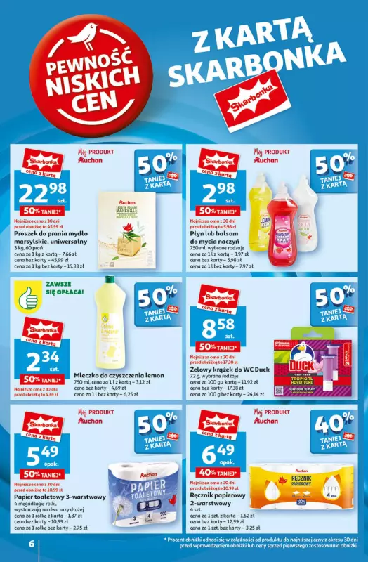 Auchan - gazetka promocyjna Gazetka Pewność Niskich Cen Hipermarket Auchan  do środy 02.10 - strona 6