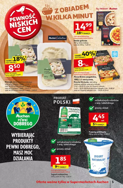 Auchan - gazetka promocyjna Gazetka Pewność Niskich Cen Supermarket Auchan  do środy 02.10 - strona 5