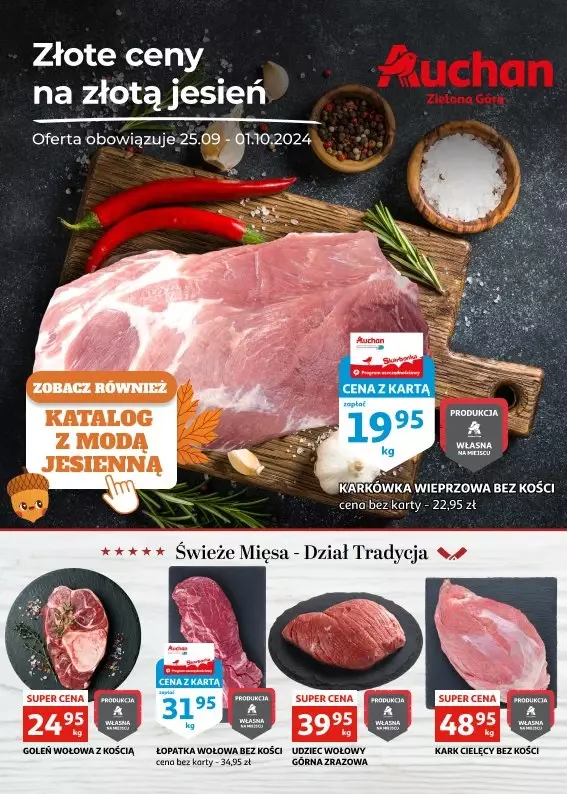 Auchan - gazetka promocyjna Zielona Góra Gazetka od środy 25.09 do wtorku 01.10