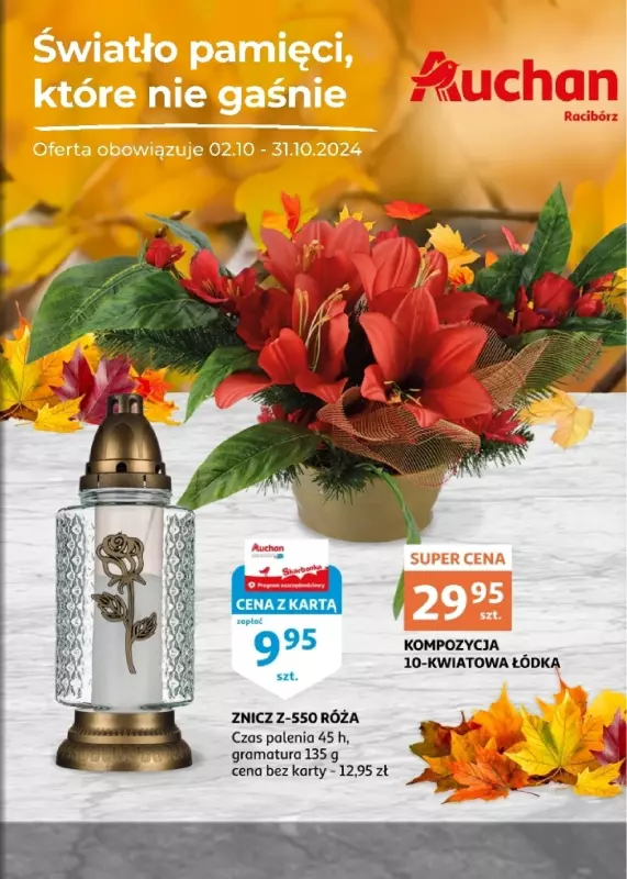 Auchan - gazetka promocyjna Racibórz: Światło pamięci, które nie gaśnie od środy 02.10 do czwartku 31.10