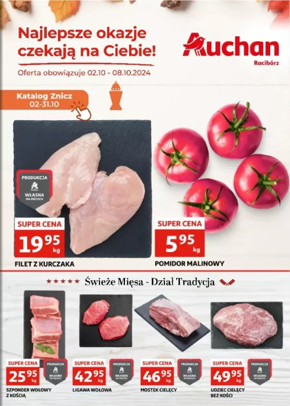 Auchan - gazetka promocyjna Racibórz: Najlepsze okazje czekają na Ciebie od środy 02.10 do wtorku 08.10