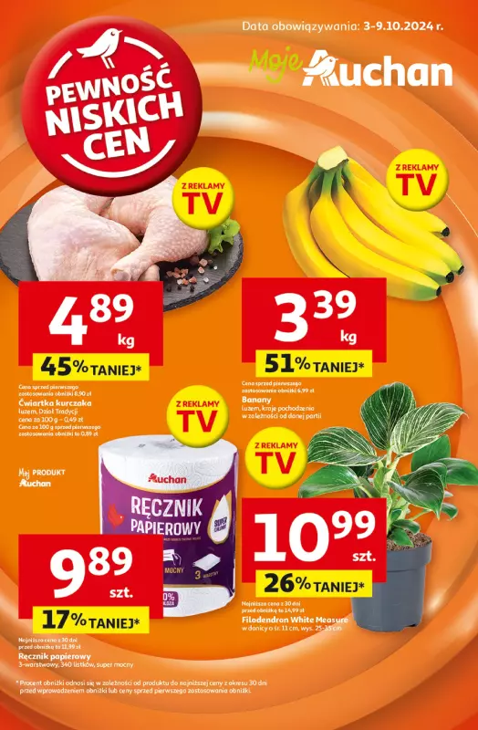 Auchan - gazetka promocyjna Pewność Niskich Cen Moje Auchan od czwartku 03.10 do środy 09.10