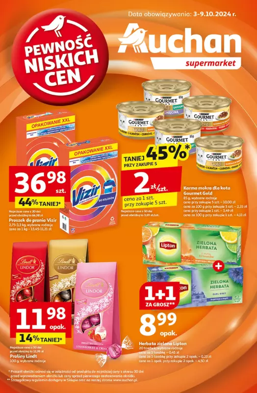 Auchan - gazetka promocyjna Pewność Niskich Cen Supermarket od czwartku 03.10 do środy 09.10