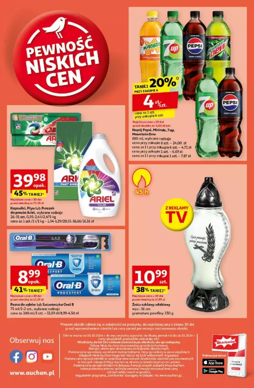 Auchan - gazetka promocyjna Gazetka Pewność Niskich Cen Moje Auchan  do środy 16.10 - strona 8