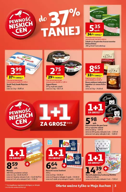 Auchan - gazetka promocyjna Gazetka Pewność Niskich Cen Moje Auchan  do środy 16.10 - strona 3