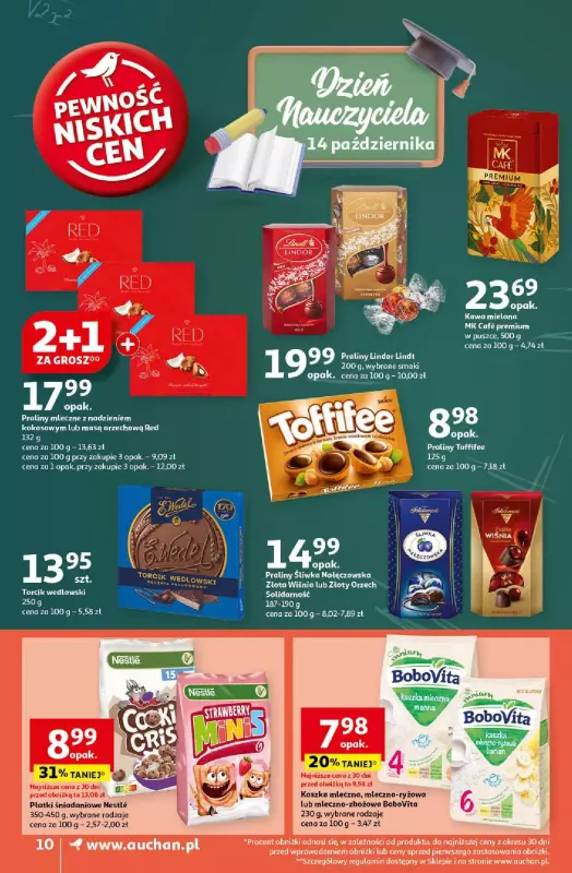 Auchan - gazetka promocyjna Gazetka Pewność Niskich Cen Supermarket Auchan  do środy 16.10 - strona 10