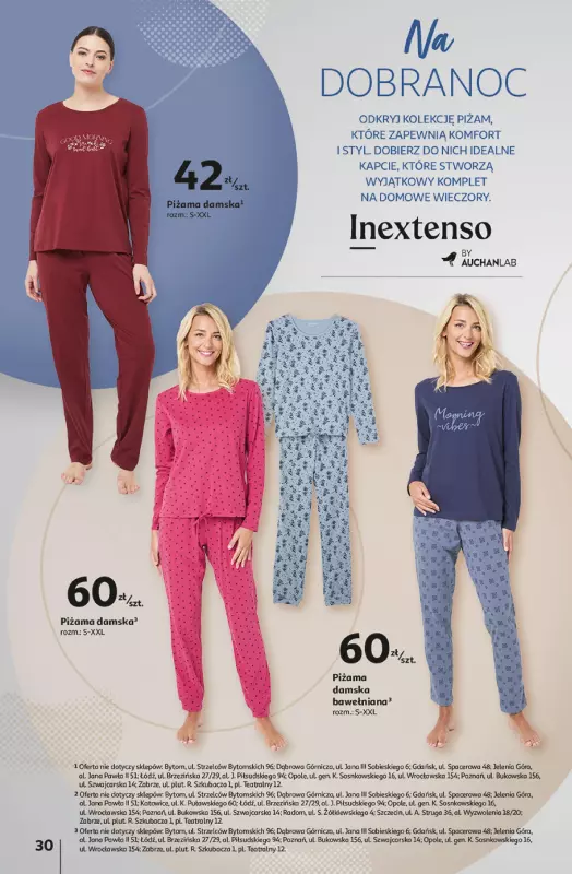 Auchan - gazetka promocyjna Katalog Jesienne inspiracje Inextenso by AUCHANLAB  do środy 06.11 - strona 30