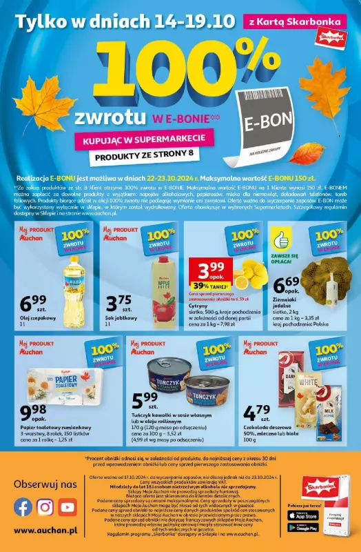 Auchan - gazetka promocyjna Gazetka Pewność Niskich Cen Moje Auchan  do środy 23.10 - strona 10