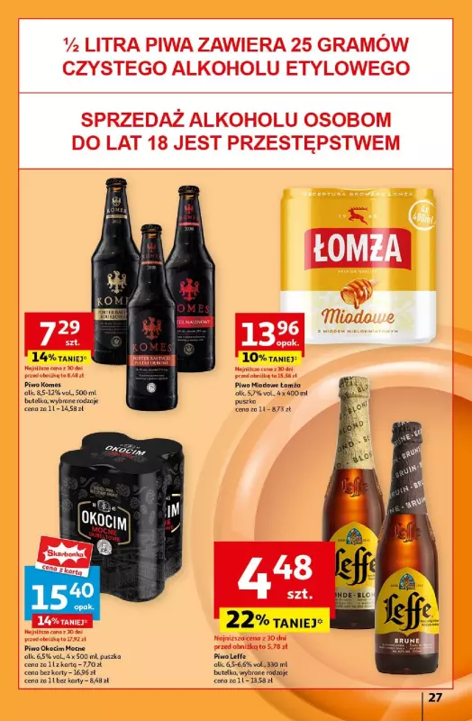 Auchan - gazetka promocyjna Gazetka Pewność Niskich Cen Hipermarket Auchan  do środy 23.10 - strona 29