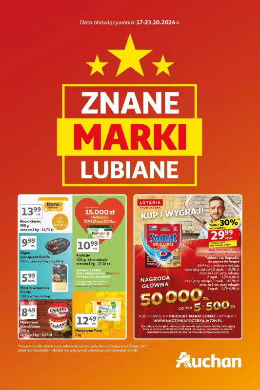 Auchan - gazetka promocyjna Gazetka Znane Marki Lubiane Hipermarket Auchan  