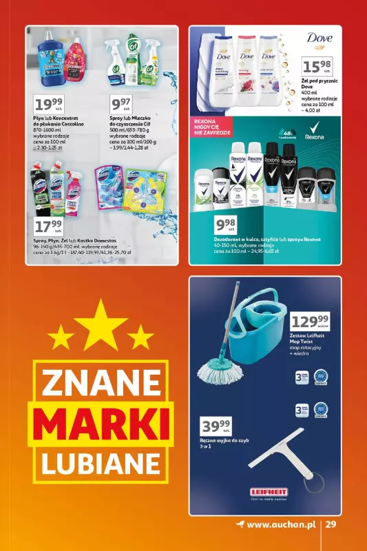 Auchan - gazetka promocyjna Gazetka Znane Marki Lubiane Hipermarket Auchan od czwartku 17.10 do środy 23.10 - strona 29