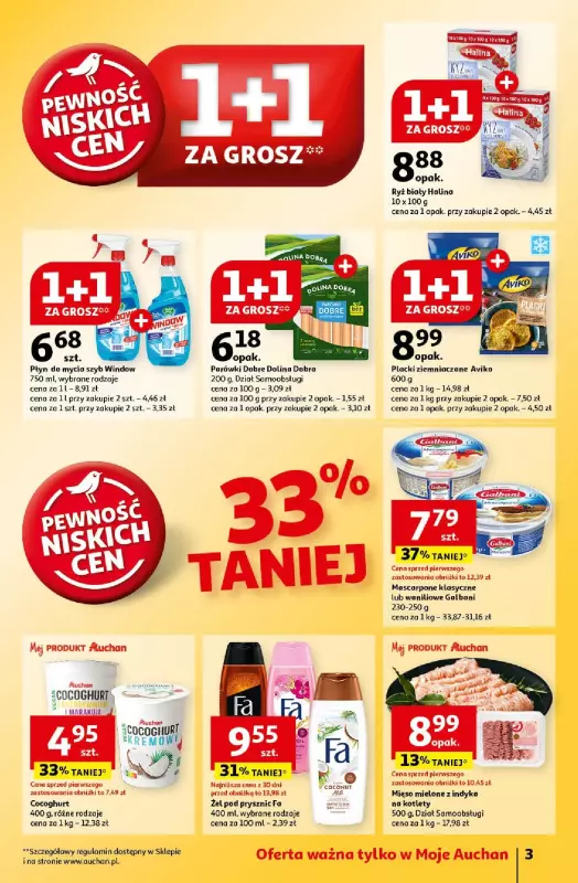 Auchan - gazetka promocyjna Gazetka Pewność Niskich Cen Moje Auchan  do środy 30.10 - strona 3