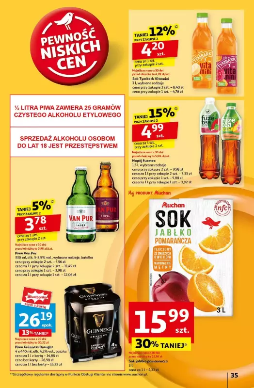 Auchan - gazetka promocyjna Gazetka Pewność Niskich Cen Hipermarket Auchan od czwartku 24.10 do środy 30.10 - strona 37