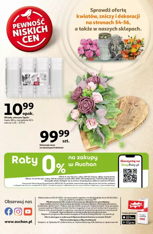 Auchan - gazetka promocyjna Gazetka Pewność Niskich Cen Hipermarket Auchan  do środy 30.10 - strona 64