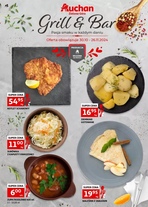 Auchan - gazetka promocyjna Bistro Zielona Góra I Pasja smaku w każdym daniu od środy 30.10 do wtorku 26.11