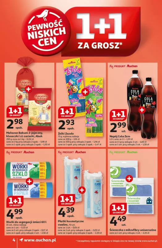 Auchan - gazetka promocyjna Gazetka Pewność Niskich Cen Supermarket Auchan  do środy 06.11 - strona 4