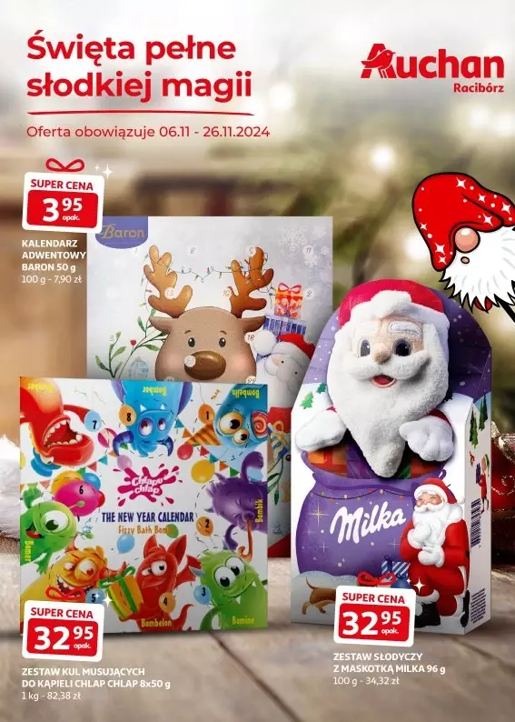 Auchan - gazetka promocyjna Katalog Słodycze i kosmetyki | Racibórz od środy 06.11 do wtorku 26.11