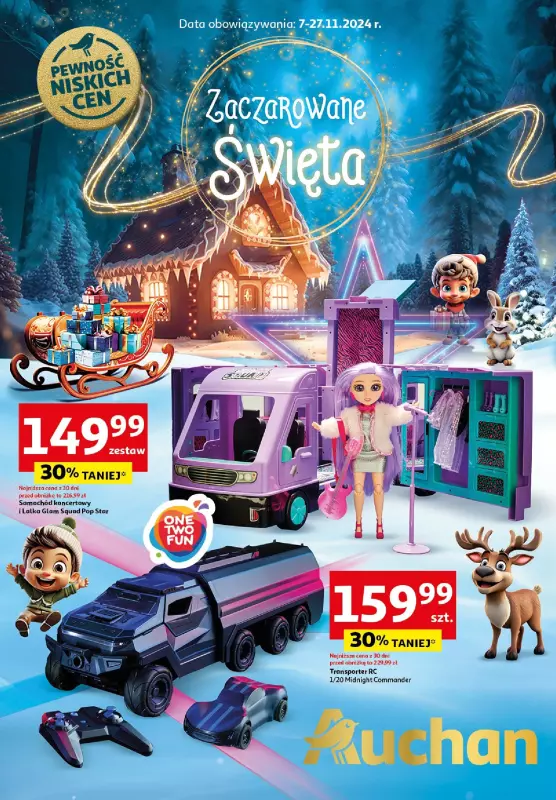 Auchan - gazetka promocyjna Katalog Zabawki Zaczarowane Święta Hipermarket Auchan od czwartku 07.11 do środy 27.11