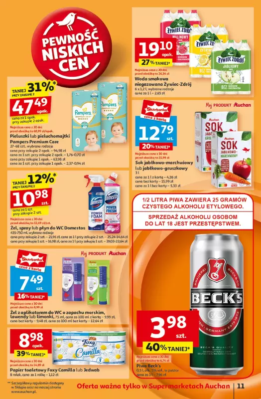 Auchan - gazetka promocyjna Gazetka Pewność Niskich Cen Supermarket Auchan  do środy 13.11 - strona 13