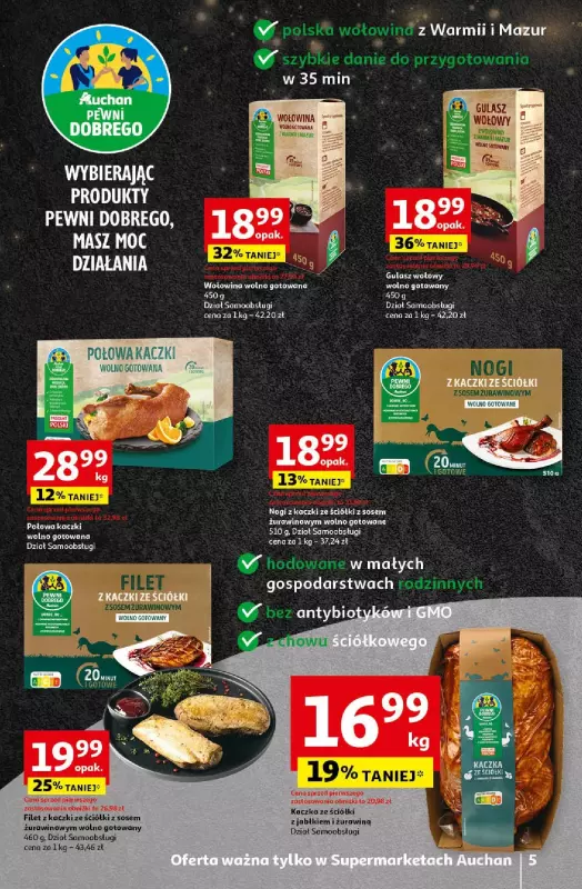 Auchan - gazetka promocyjna Gazetka Pewność Niskich Cen Supermarket Auchan  do środy 20.11 - strona 5