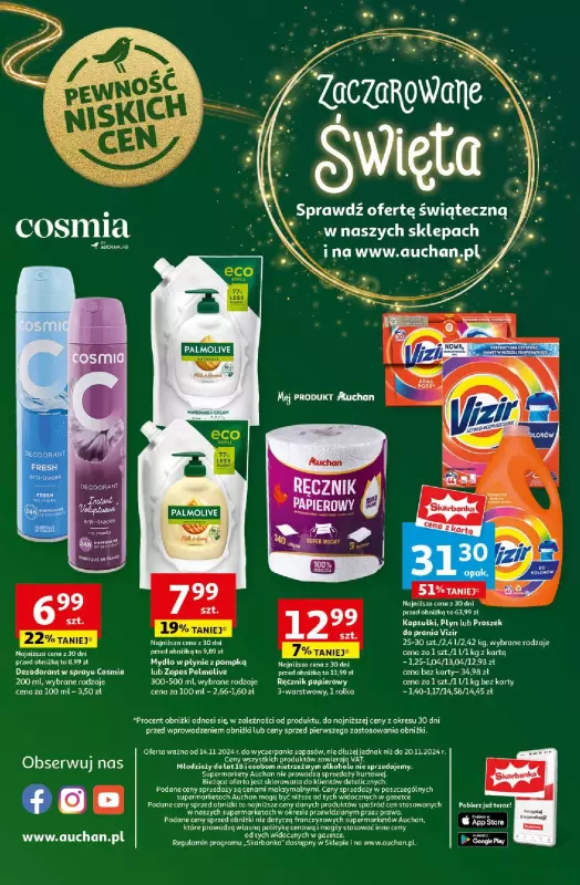 Auchan - gazetka promocyjna Gazetka Pewność Niskich Cen Supermarket Auchan  do środy 20.11 - strona 14