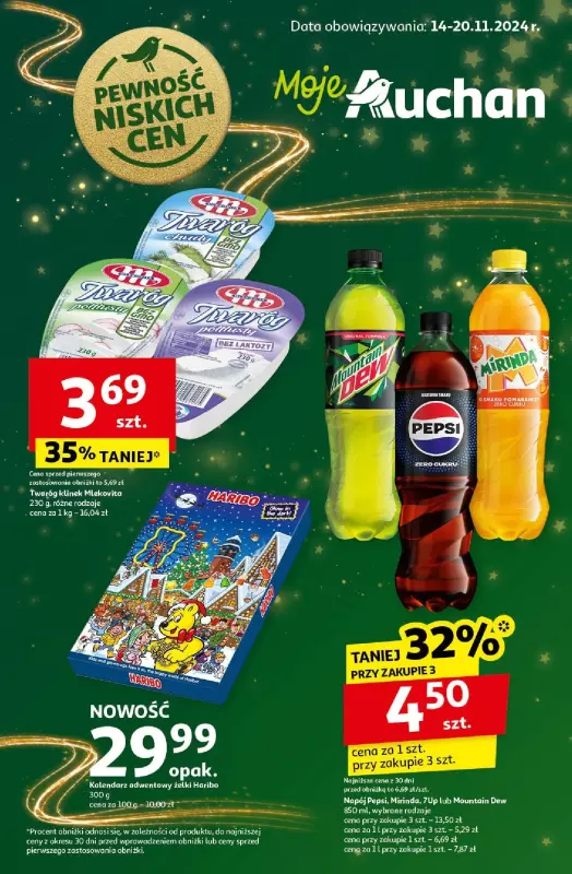 Auchan - gazetka promocyjna Gazetka Pewność Niskich Cen Moje Auchan  do środy 20.11