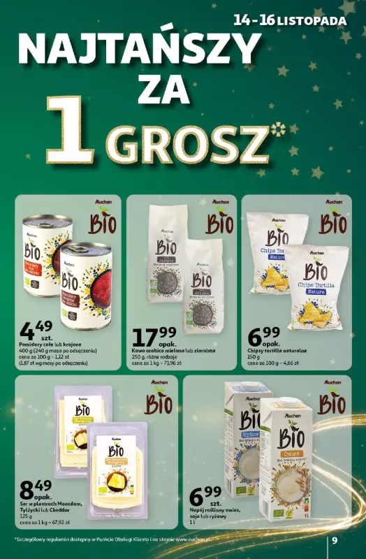 Auchan - gazetka promocyjna Gazetka Pewność Niskich Cen Hipermarket Auchan  do środy 20.11 - strona 9