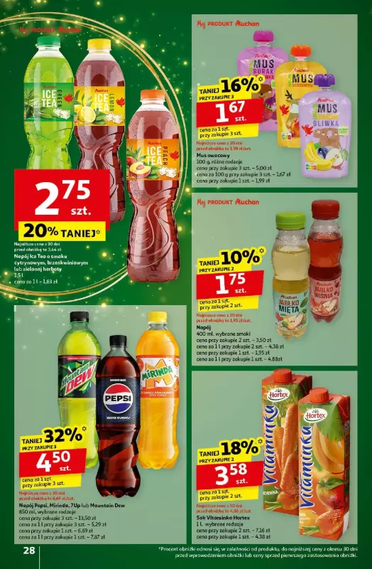 Auchan - gazetka promocyjna Gazetka Pewność Niskich Cen Hipermarket Auchan  do środy 20.11 - strona 30