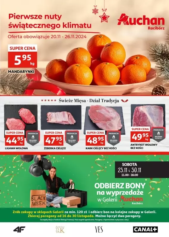 Auchan - gazetka promocyjna Gazetka Racibórz od środy 20.11 do wtorku 26.11