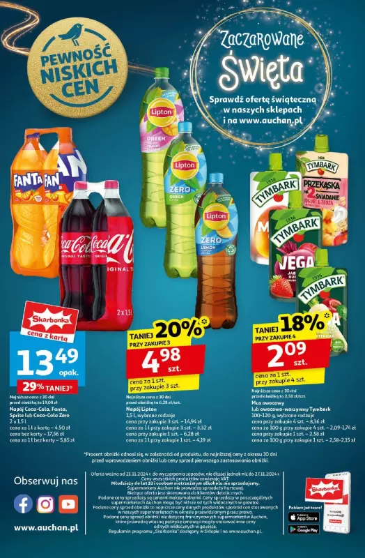 Auchan - gazetka promocyjna Pewność Niskich Cen Supermarket  do środy 27.11 - strona 14