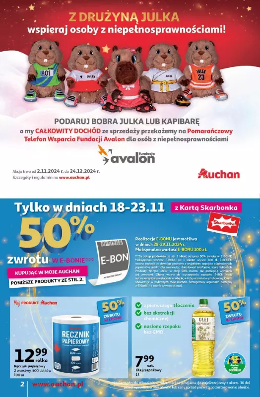 Auchan - gazetka promocyjna Pewność Niskich Cen Moje Auchan  do środy 27.11 - strona 2