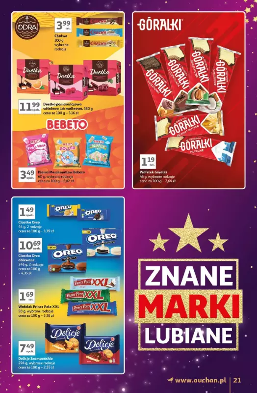 Auchan - gazetka promocyjna Znane Marki Lubiane Hipermarket  do środy 04.12 - strona 21