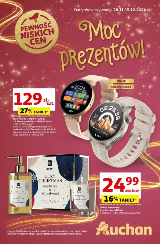 Auchan - gazetka promocyjna Katalog Moc prezentów Hipermarket Auchan od czwartku 28.11 do niedzieli 15.12