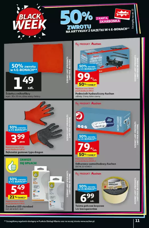 Auchan - gazetka promocyjna Gazetka Pewność Niskich Cen Hipermarket Auchan  do środy 04.12 - strona 11