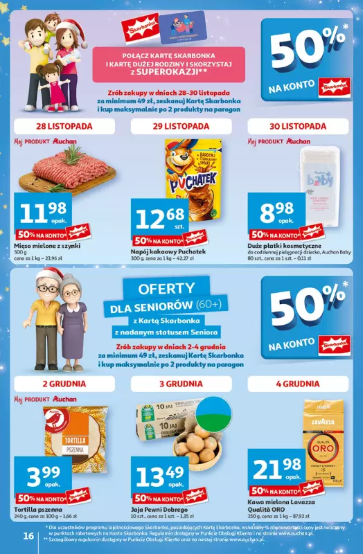 Auchan - gazetka promocyjna Gazetka Pewność Niskich Cen Hipermarket Auchan  do środy 04.12 - strona 18