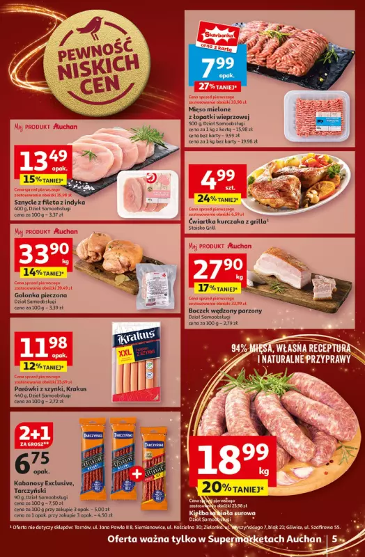 Auchan - gazetka promocyjna Gazetka Pewność Niskich Cen Supermarket Auchan  do środy 04.12 - strona 7