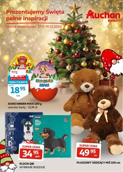 Auchan - gazetka promocyjna Racibórz I Prezentujemy Święta pełne inspiracji od środy 27.11 do wtorku 10.12