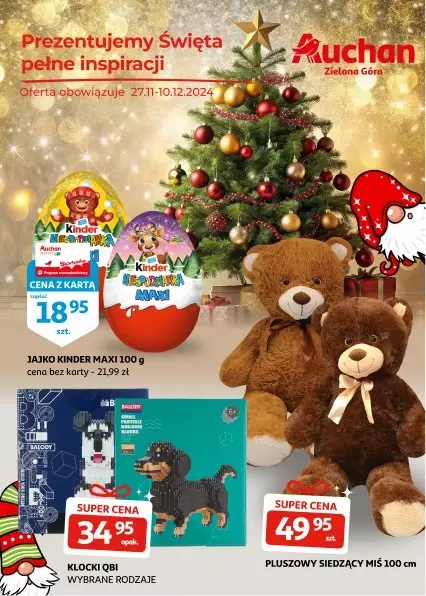 Auchan - gazetka promocyjna Zielona Góra I Prezentujemy Święta pełne inspiracji od środy 27.11 do wtorku 10.12