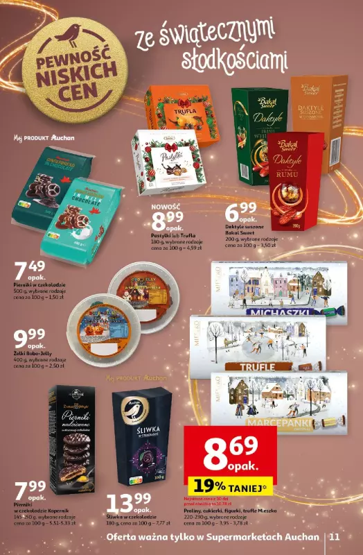 Auchan - gazetka promocyjna Gazetka Pewność Niskich Cen Supermarket Auchan od czwartku 05.12 do środy 11.12 - strona 13