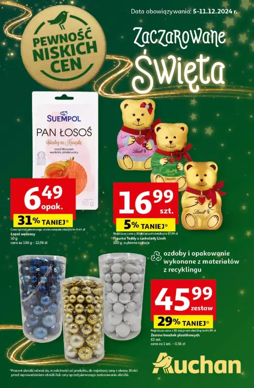 Auchan - gazetka promocyjna Gazetka Pewność Niskich Cen Hipermarket Auchan od czwartku 05.12 do środy 11.12